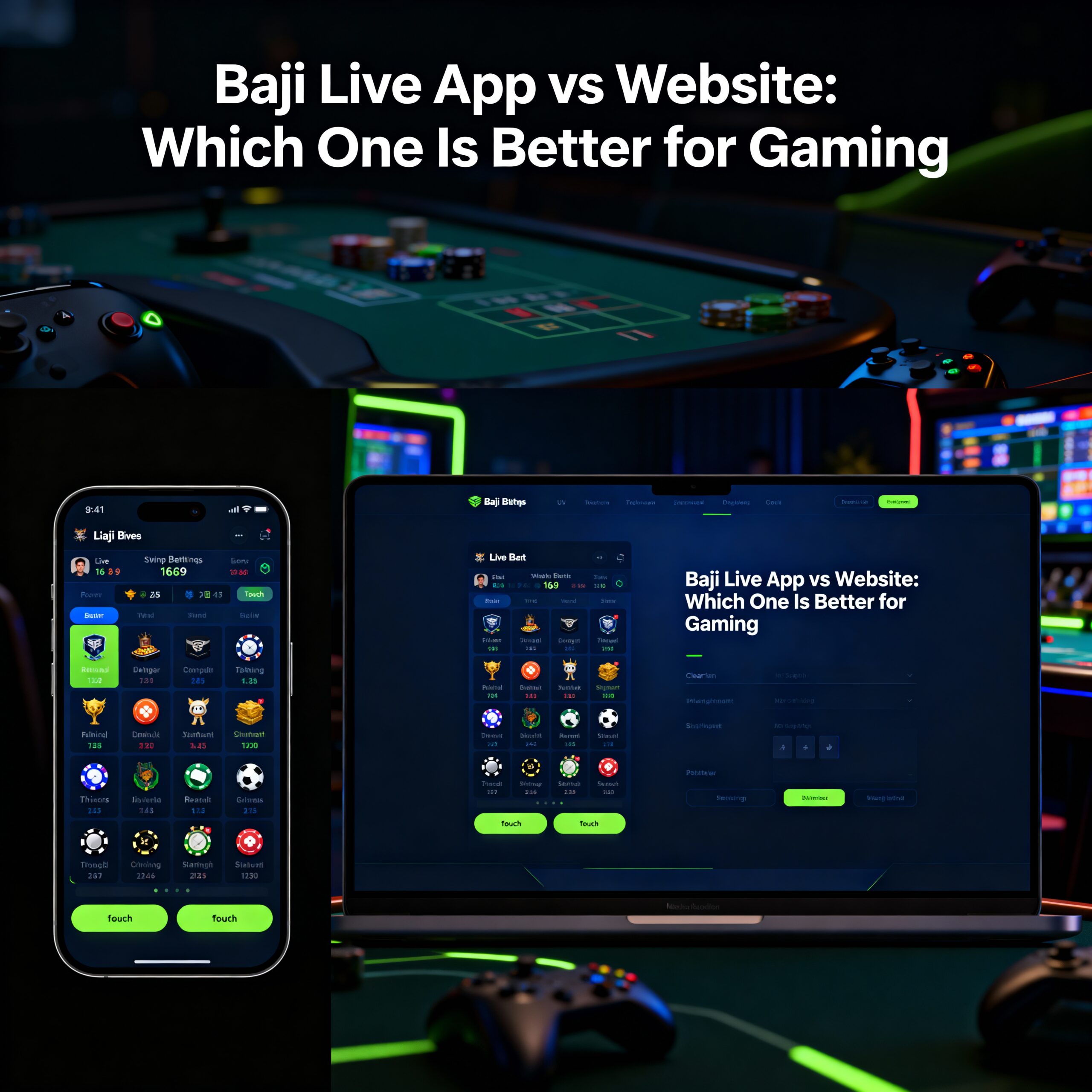 Baji Live App vs Website